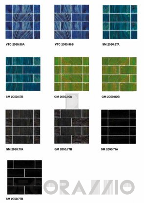 Настенная плитка Bisazza COLOURS - Mosaic-Tiles-BRICKS-2x5