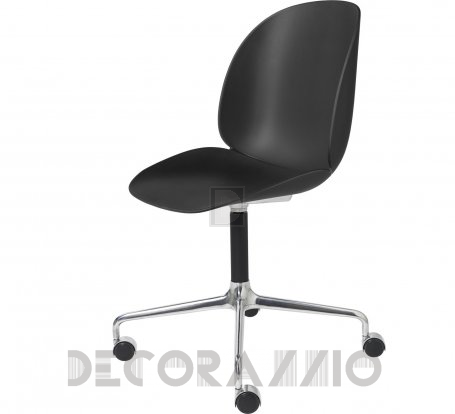 Кресло офисное Gubi Beetle Meeting Chair - 4StarCastors_Unupholstered_Alu_Black