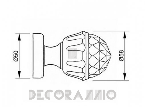 Ручки для распашных дверей фиксированные Mestre DECORATIVE DOOR IRONMONGERY 2013 - 0P6045.000.01