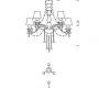 Светильник  потолочный подвесной (Люстра) Sylcom Scena - 670/3+3CR